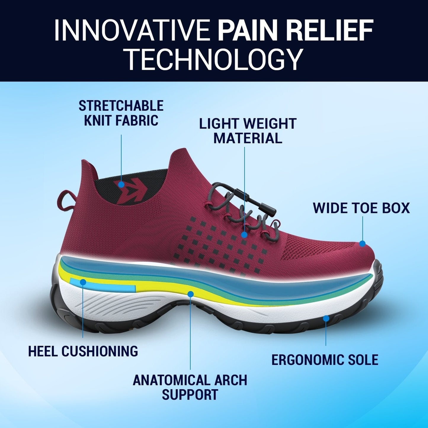 Ortho Stretch Cushion Shoes - Foot Pain Relief